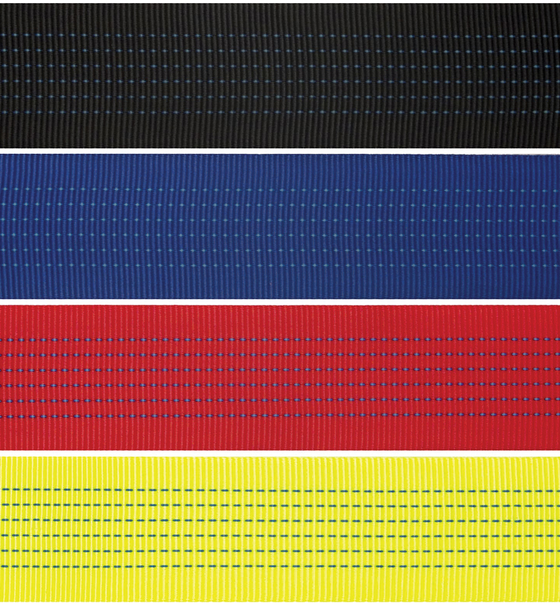 Red, Yellow and Blue Striped Webbing