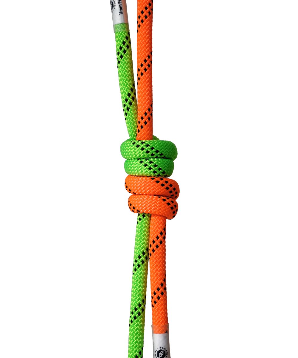 7/16 in Rope Dia, Blue/Green/Silver, Climbing Rope -  54ZE68